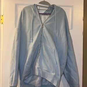 brandy neville oversized zip up jacket